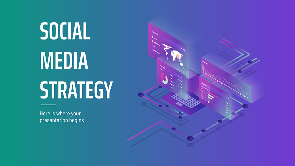 Isometric Gradient Social Media Strategy