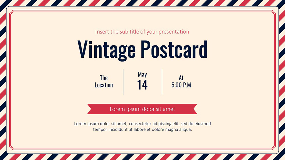 Download Postcard 【FREE】 Powerpoint and Google Slides Slidesacademy