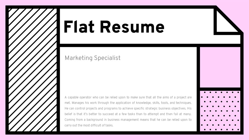 Flat Resume