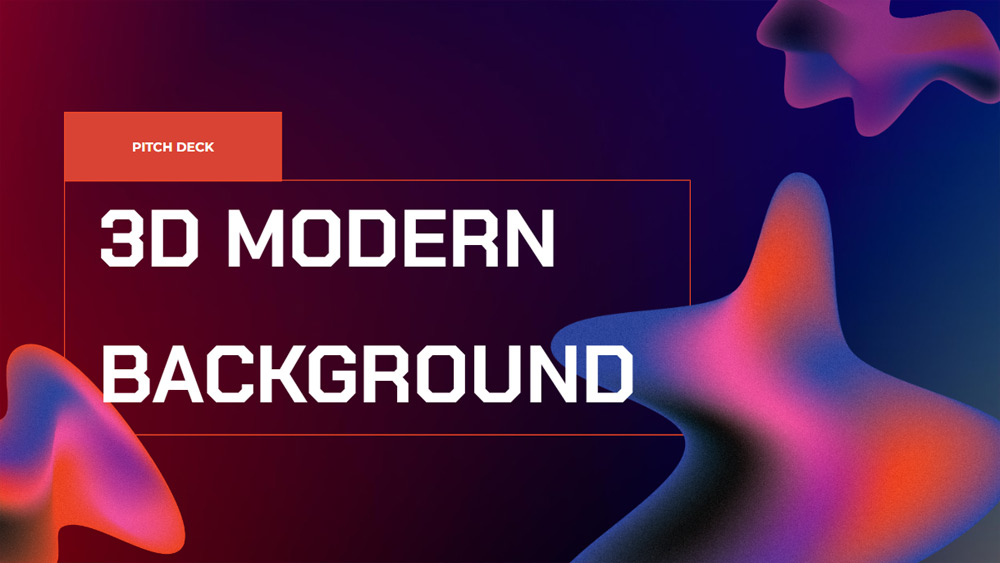 3D Modern Background Pitch Deck