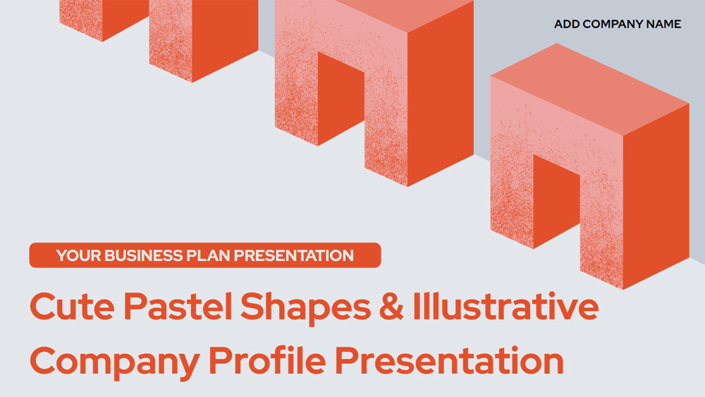 Pastel Shapes and Illustrative Company Profile