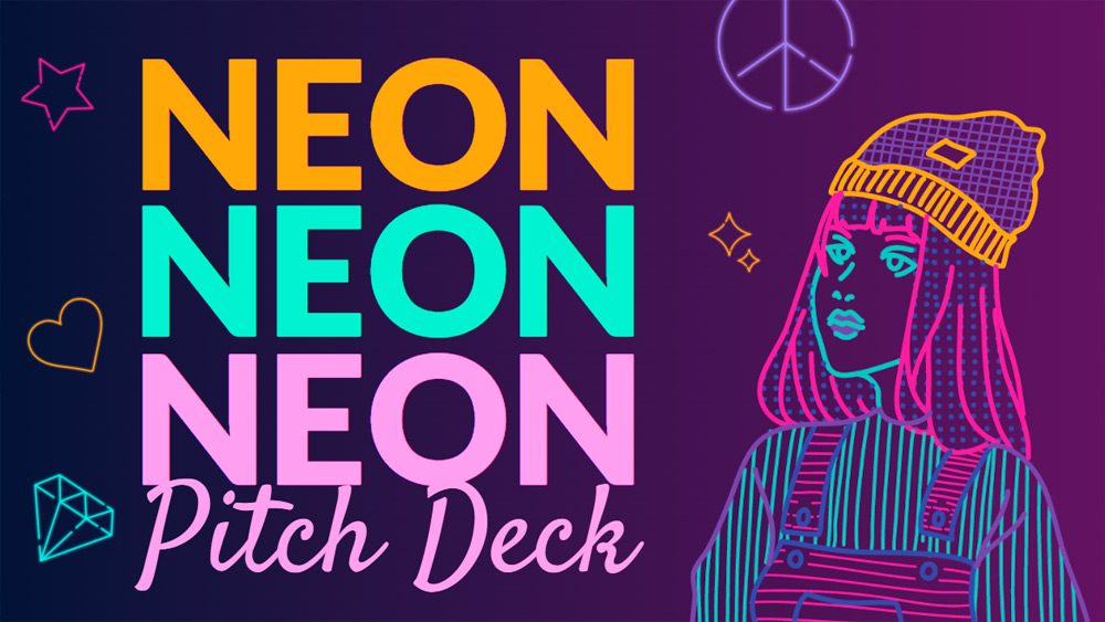 Neon-Themed Pitch Deck