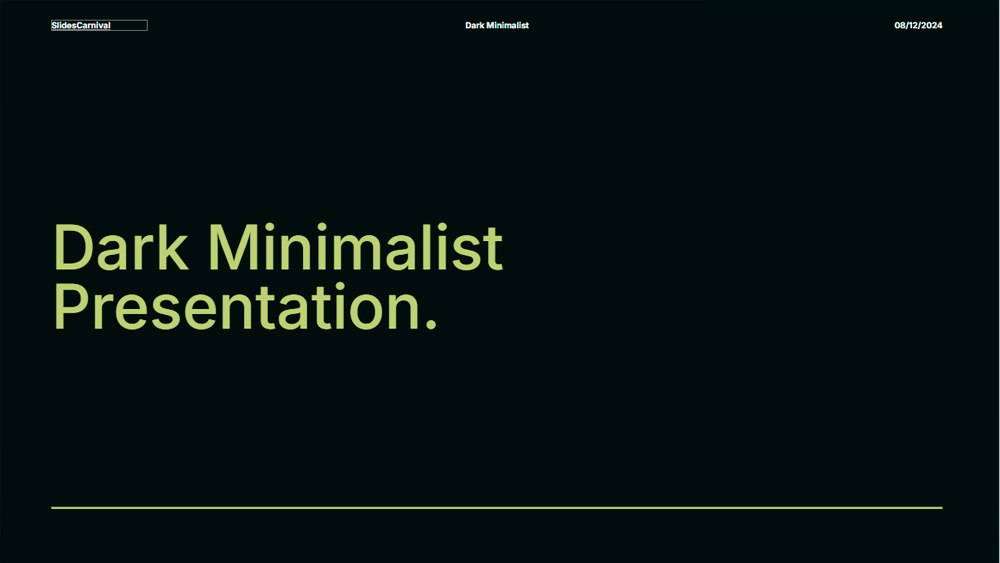 Minimal Dark